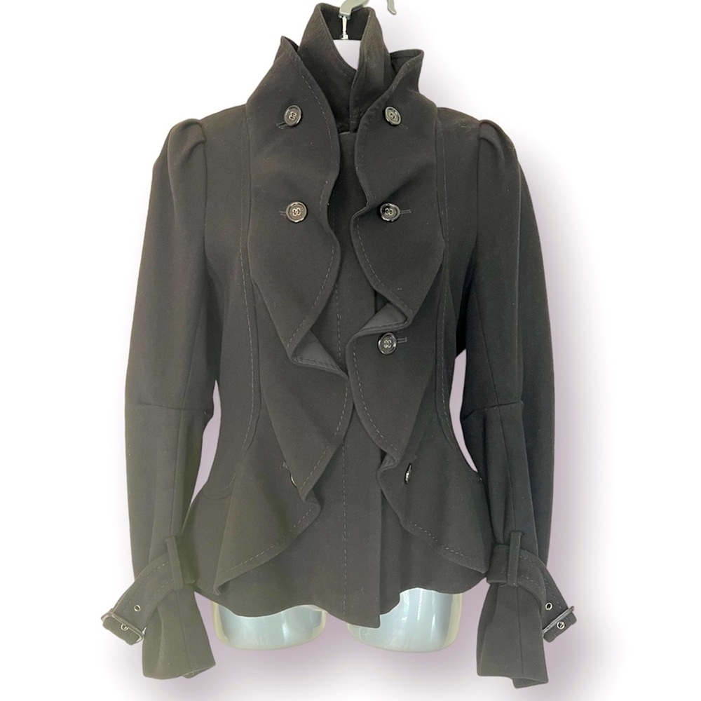 BCBG MAXAZRIA | Black Wool Coat